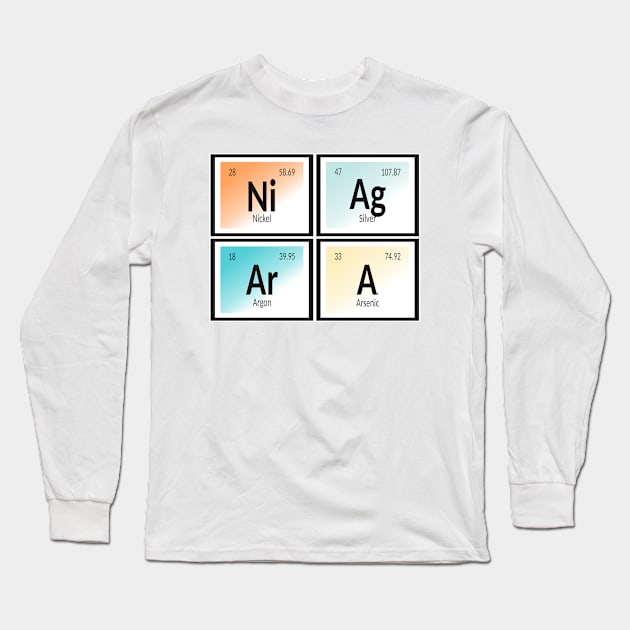 Niagara City Table of Elements Long Sleeve T-Shirt by Maozva-DSGN